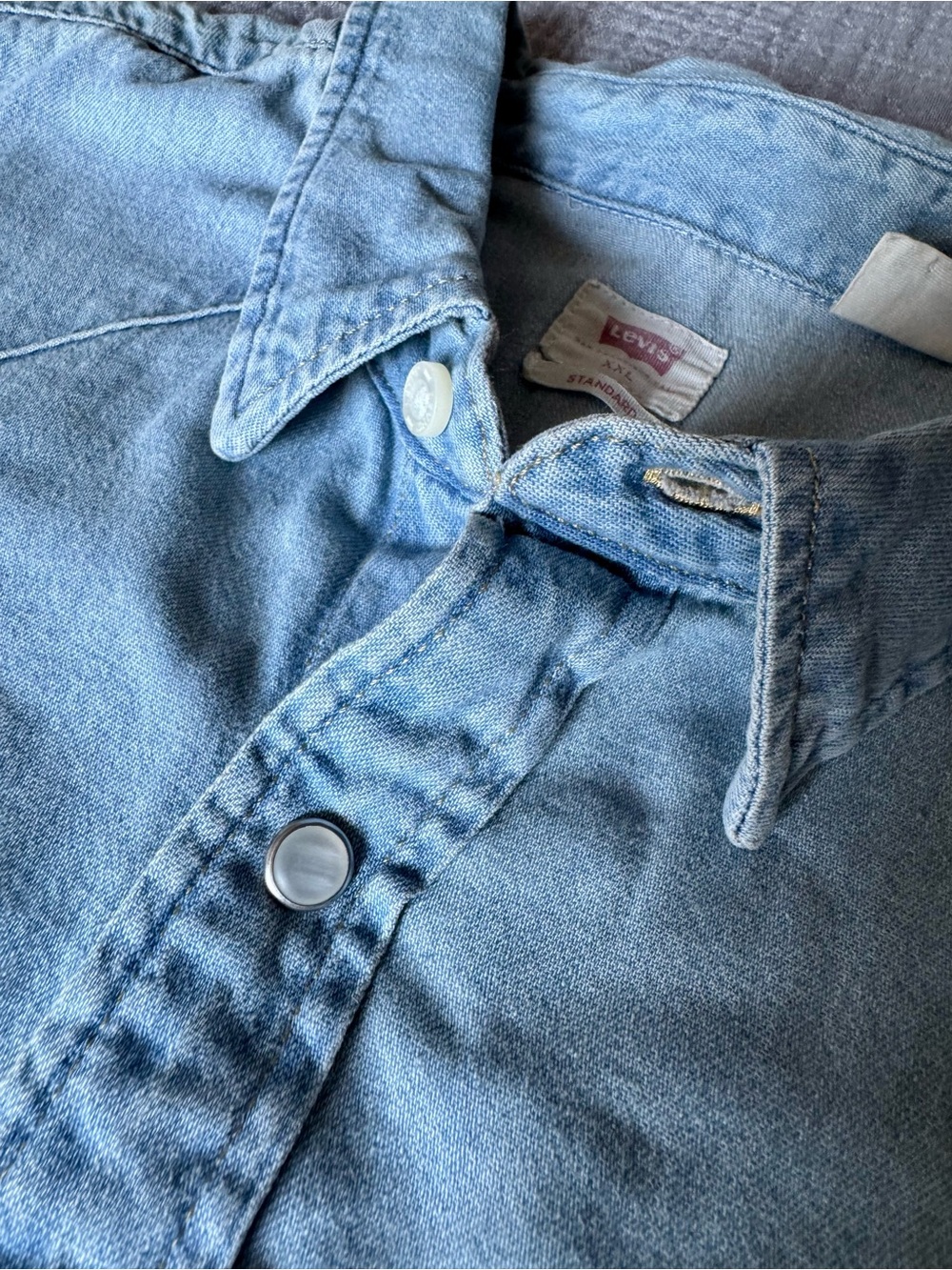 Levi's Light Wash Blue Denim Shirt